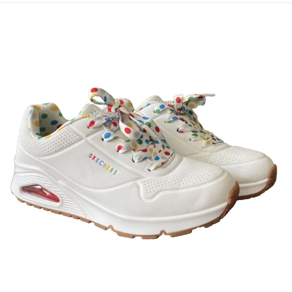 SKECHERS KIDS Girl's Shoes Uno Gen1 Trendy Dotty shoes white 310558L - SIZE 4.5